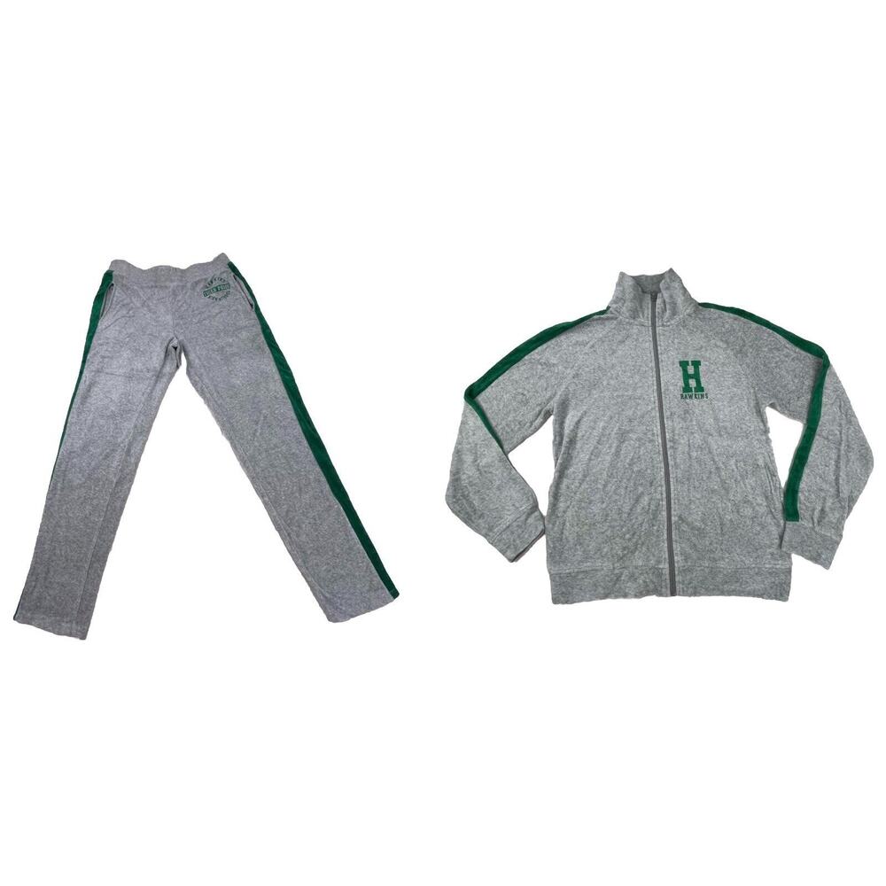 Stranger Things Jacket/Pants Womens Small Gray Full Zip Velour Track Hawkins r5